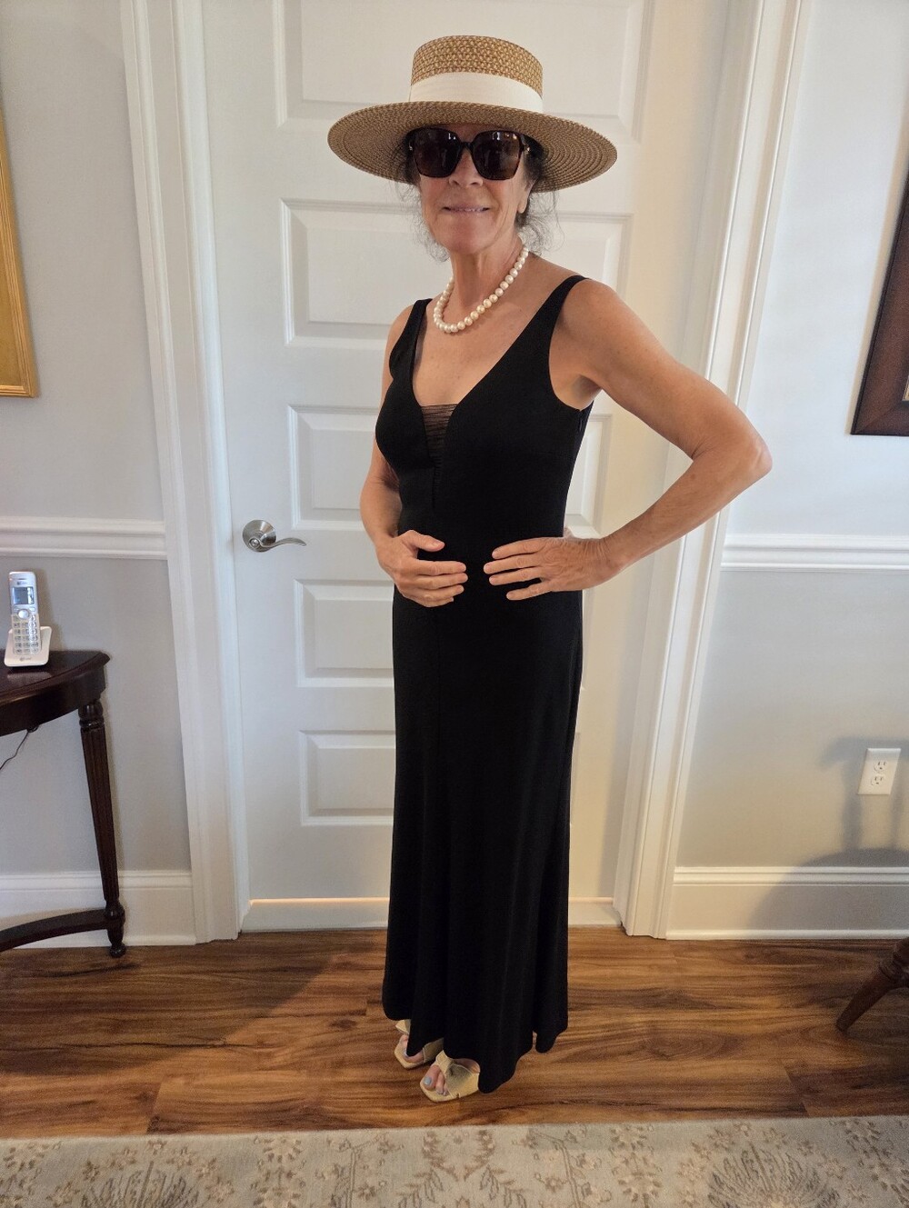Classic Black Sleeveless Maxi Dress